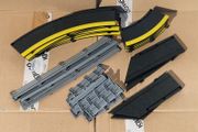 Scalextric Radius Two Black Borders Kit with Barriers (R2 Lead In/Out Inner Outer )