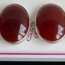 Vintage Sterling Silver 925 Carnelian Link Bracelet with Toggle Clasp L-8,5"  51,28g Image 3