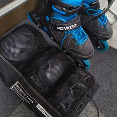 roller blades and gear