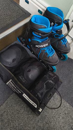 roller blades and gear