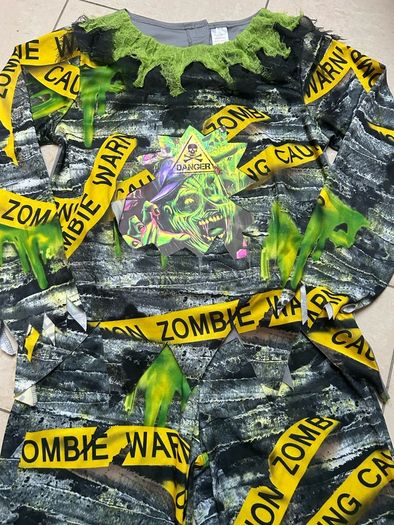 NEW Zombie Halloween two piece age 11-12