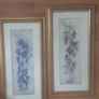 Pictures/(1) Purple Larkspur (2) Blue Larkspur .. Frame Sizes: 25" High x 13" Wide ..Heavily Reduced  Now Final Price Drop .. Both for 20.00euro Image 3