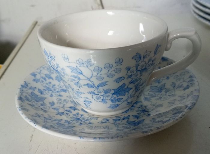 Churchill Light Blue and White Dinner Set