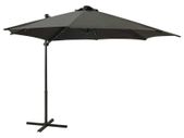 Cantilever Umbrella with Pole and LED Lights Anthracite 300 cm