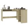 L-Shaped Corner Desk Sonoma Oak 120x140x75 cm Chipboard Image 2