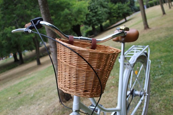 White Vintage Ladies Bike Kenzel Malena 3 Speed Internal Gears Wicker Basket