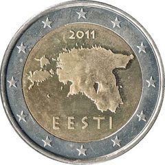 Rare EESTI 2 euro coin 2011