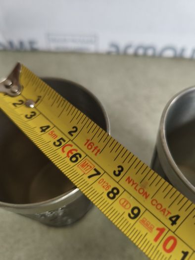 SET OF 2  Vintage Mullingar pewter CUPS 9 CM TALL,
