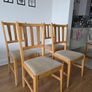 folding table and 4 oak wood chairs Image 5