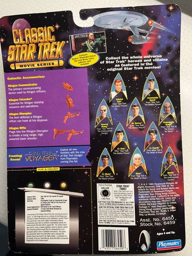 Classic Star Trek Movie Series Klingon Kruge Action figure by Playmates