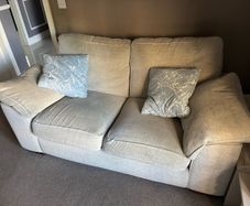 Beige 2 Seater Fabric Sofa's x 2
