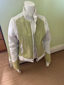 White and green jacket