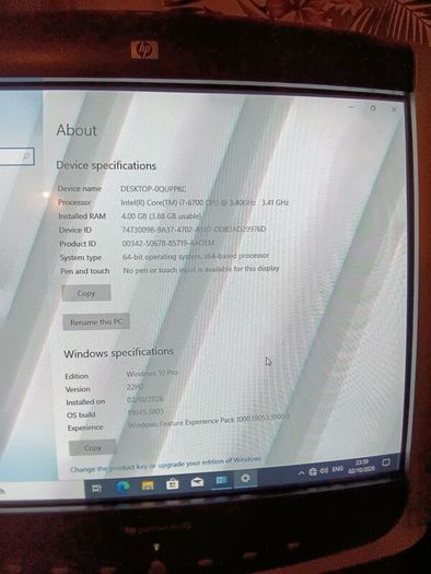 HP EliteDesk 800 G2 Tower i7-6700 4GB RAM 500GB HDD  Windows 10 Pro