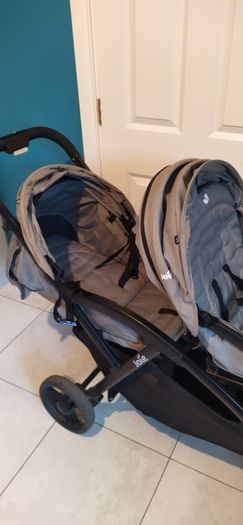 Joie Evalite Duo lightweight tandem double stroller in gray