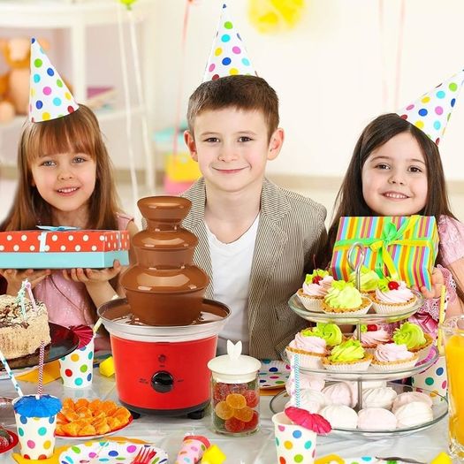 NEW SALE | Gourmet Belgian Chocolate Fountain Fondue Large Set | 500ml Capacity Electric 3-Tier Machine with Hot Melting Pot Base