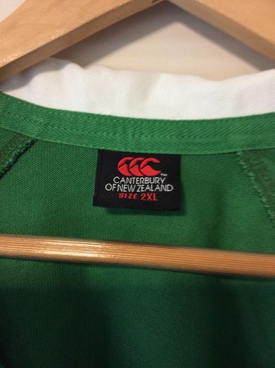 Ireland Rugby Jersey. Triple Crown Winning Jersey Year 2007. Official Canterbury IRFU Home Jersey. Authentic Original From The Time. Not A Modern Day Remake.