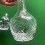 Lead Crystal Decanter etched with a Sunflower Image 3