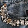 LEVI'S customised with lace and jewels Sz 10 UK Image 2