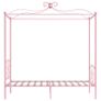 Canopy Bed Frame Pink Metal 100x200 cm Image 4