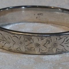 Vintage Solid Silver Bangle, 1965, Joseph Smith & Sons, 19.6g