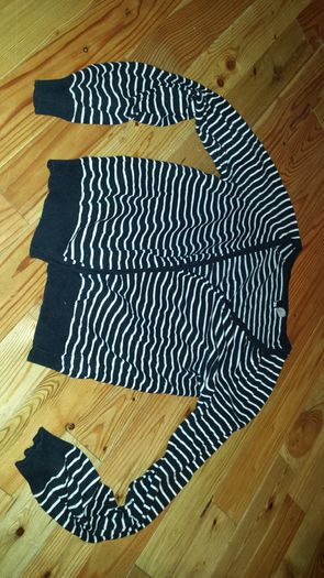 Black and white stripe cardigan