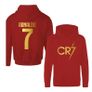 Ronaldo No 7 CR7 Inspired Soccer Hoodie/ T shirt Jumper footy merch Jumper Christiano Merch Ronaldo Tee Boys Girls Gift Top Image 3