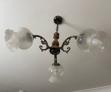ceiling light with 3 glass shades