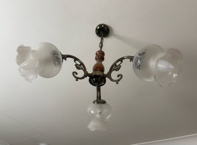 ceiling light with 3 glass shades