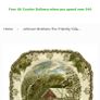 Set of 3 Vintage The Friendly Village The Covered Bridge by Johnson Bros Square Bone China Plates Image 10