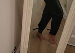 Vintage black genuine SPHINX leather pegged style high waisted pants with side and back pockets  14UK - Fit (12-14UK)