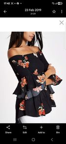 River Island Off Shoulder Top