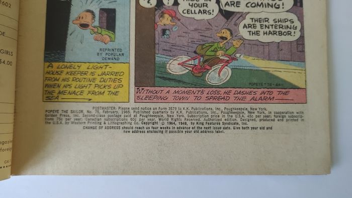 Popeye The Sailor Comic 75 76 and 77 from 1965
