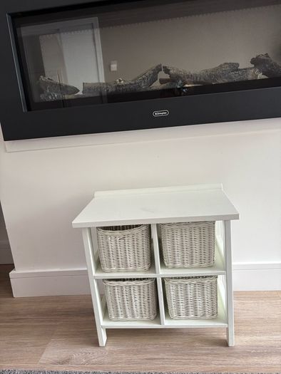 4 wicker drawer storage unit