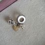 Pandora baby treasures charm with Teddy Bear, Pacifier and enamel heart very good condition Image 4