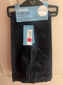 Navy school trousers slim 9-10