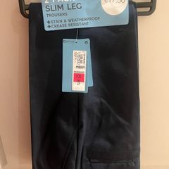 Navy school trousers slim 9-10