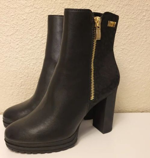 DKNY Black & Gold Boots Postage Included