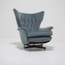 Vintage Blofeld 6250 Swivel & Rocking Lounge Chair in Blue Velvet by Paul Conti for G-Plan, 1960s Image 3