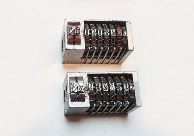 Vintage Letterpress number machines