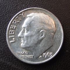 1963 United States. Silver Roosevelt Dime Nice Condition