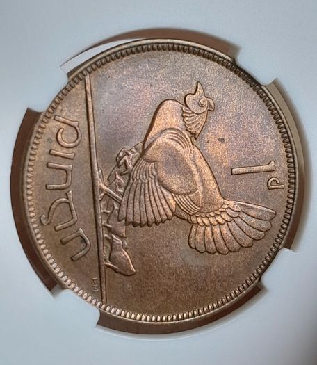 1928 Ireland 1d penny Prooflike High grade Unc coin standard post included using An post digital stamp 2.85 Read description