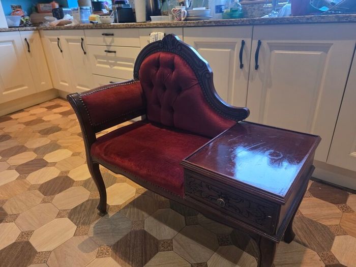 Vintage Telephone Table Armchair
