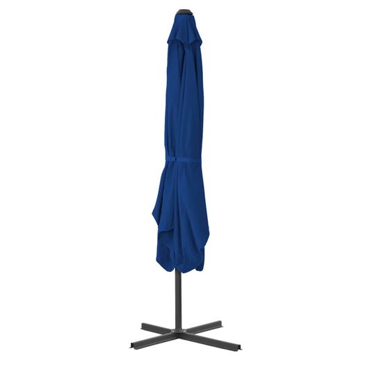 Outdoor Parasol with Steel Pole Blue 250x250x230 cm