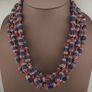 Antique Venetian Style Blue Feather Desgin & Venetian WhiteHeart Glass Beads Necklace Image 6