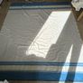wool blanket Foxford 100% Pure New Wool Blanket Throw Blue Cream Striped Made in Ireland 180 220cm Image 3