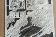 Original Punisher Comic Art Shawn McManus Marvel Punisher Annual 6 page 2 Title