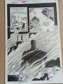Original Punisher Comic Art Shawn McManus Marvel Punisher Annual 6 page 2 Title