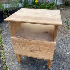 Pair of Solid Pine Bedside Lockers / Bedside Table