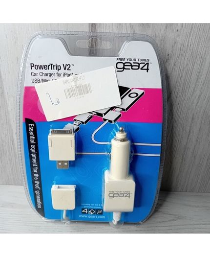 Gear 4 Music V2 Usb Car Charger For Ipod - New In Box - Rare Retro