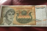 Yugoslavia Banknote - 100,000  Dinara